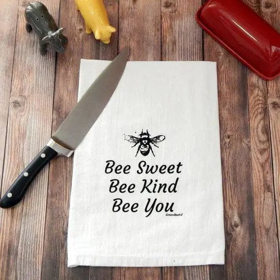 Honey Bee & Wildflower Kitchen Towels: Cute gifts, made in the USA!、mySite、g9winljtr