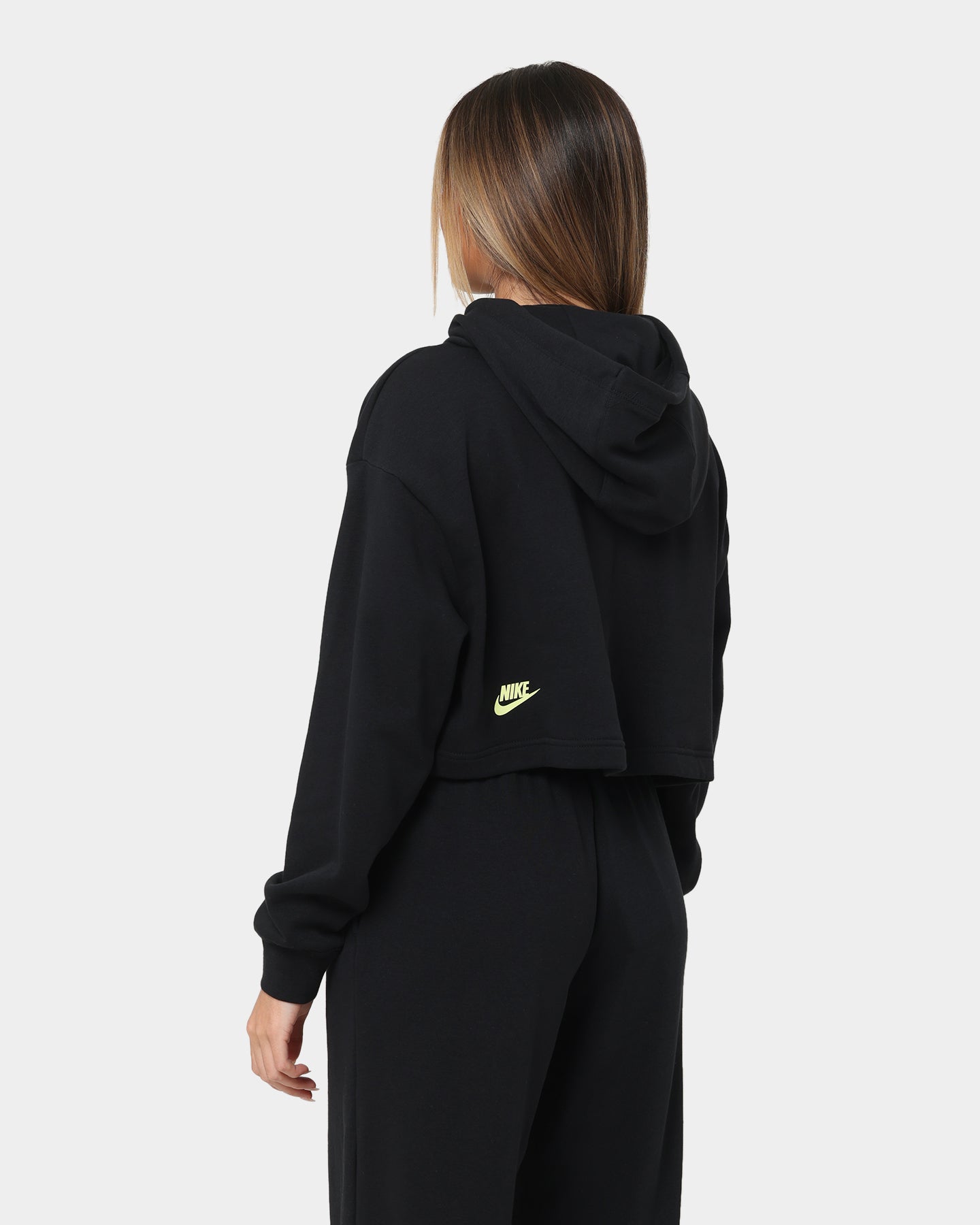 Nike Women's Nike Sportswear Cropped Fleece Dance Hoodie Black、mySite、zt4zffjzw