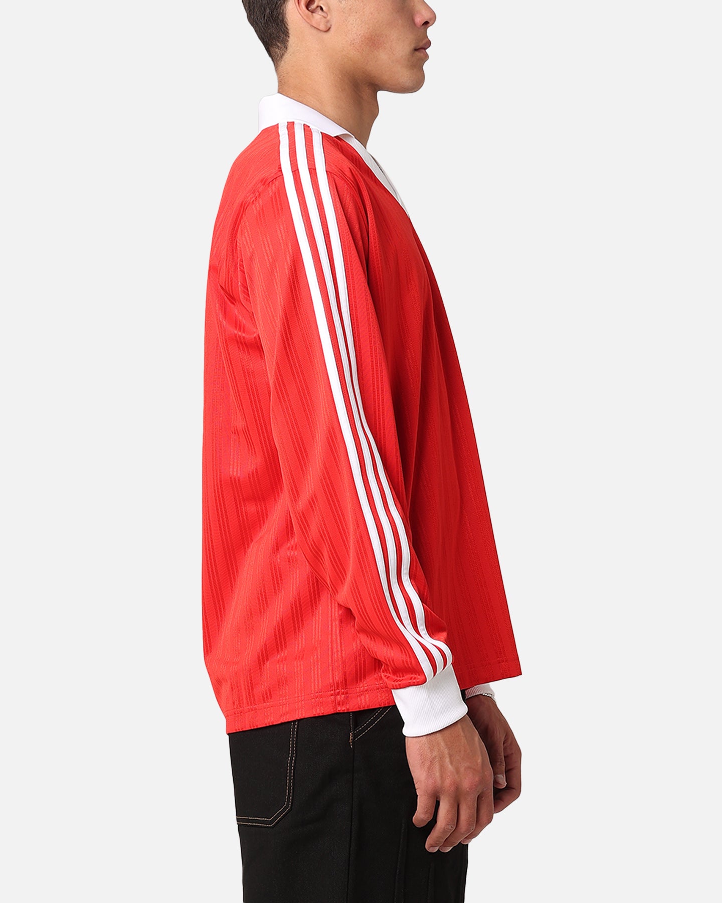 Adidas Pique Long Sleeve Football Polo Shirt Better Scarlet、mySite、zt4zffjzw