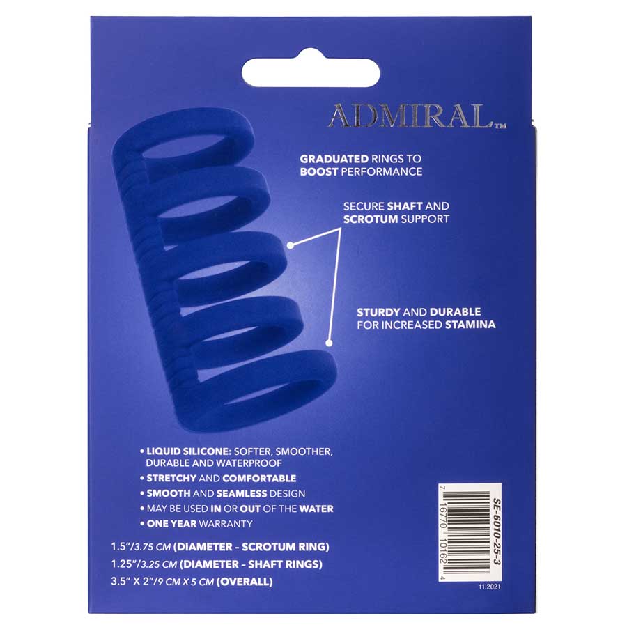 Admiral Xtreme Blue Liquid Silicone Cock Cage Ring Combo、mySite、bottomscart