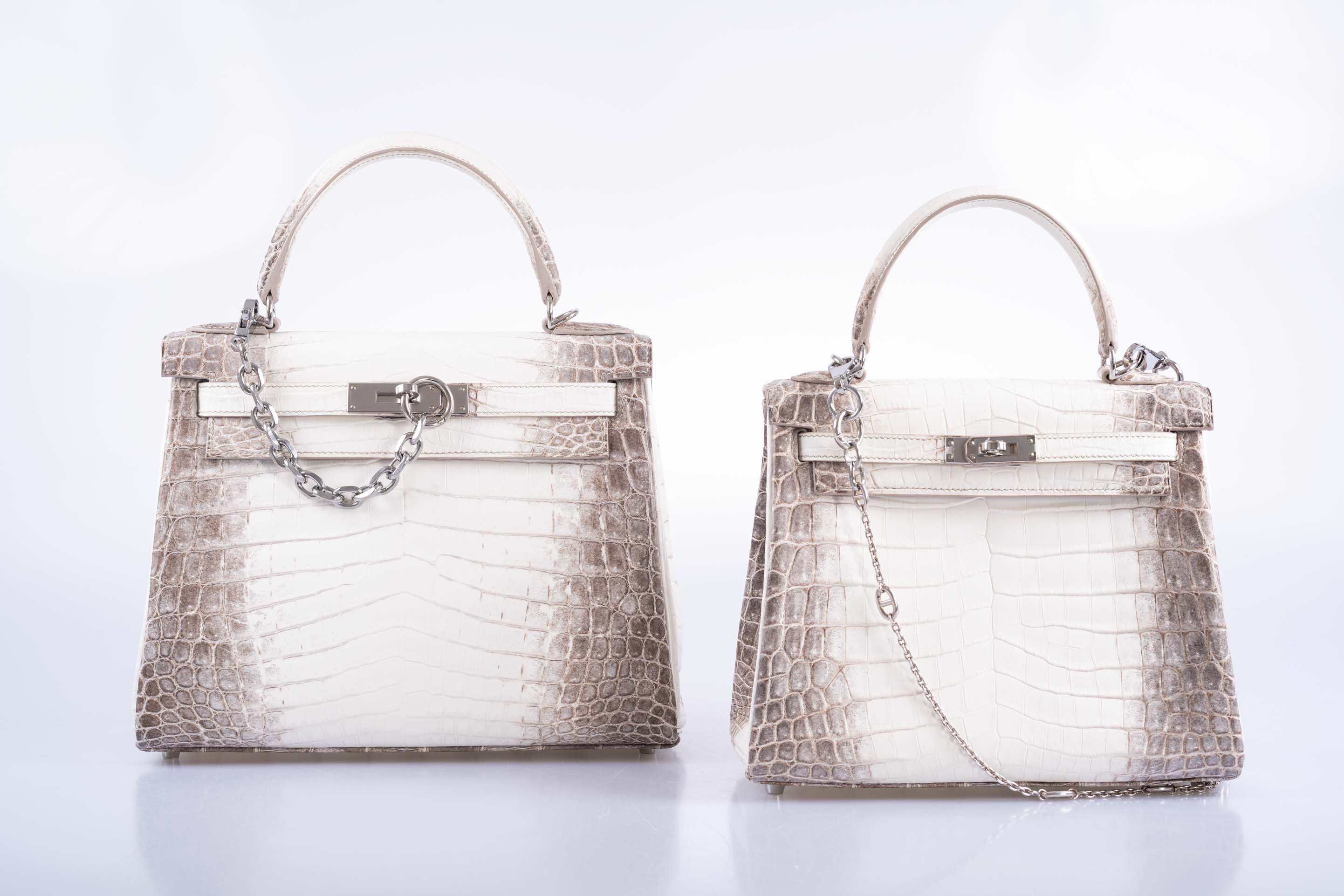 Hermès Kelly 25 Retourne White Himalayan Niloticus Crocodile Palladium Hardware、mySite、garminoutage.com