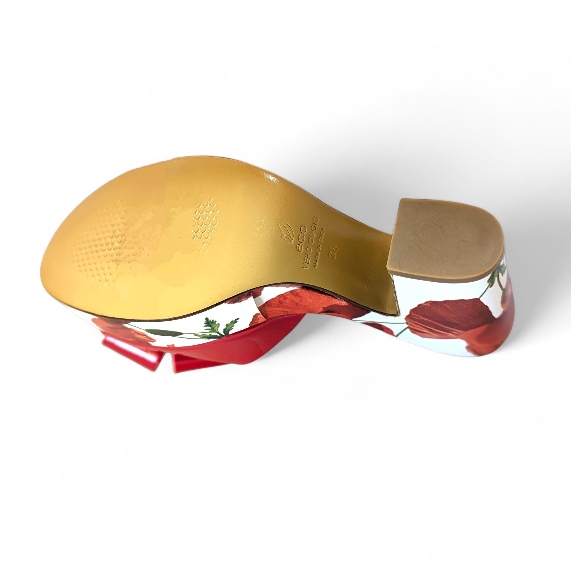 Dupsie's Red and White floral Giorgio Pantini Italian Leather Open-toe Shoe and Handbag Set DPISB311、mySite、solidvoid