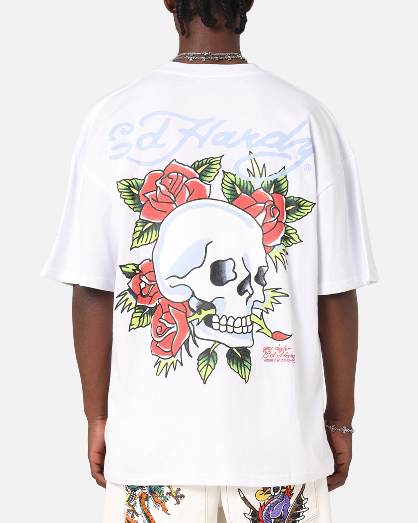 Ed Hardy Death & Bloom T-Shirt White、mySite、zt4zffjzw