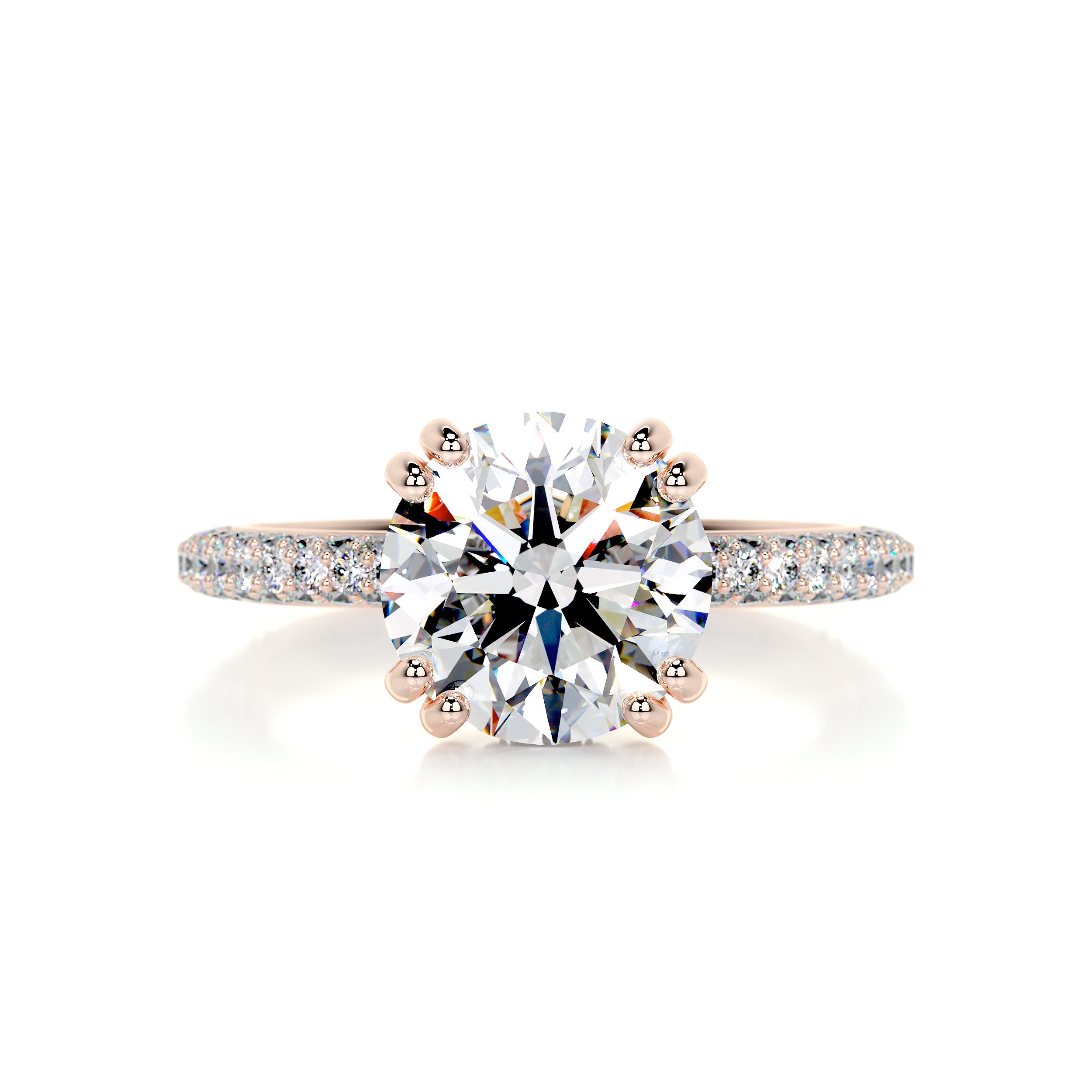 Lorena Moissanite & Diamond Ring -14K Rose Gold、mySite、hinf8tx79