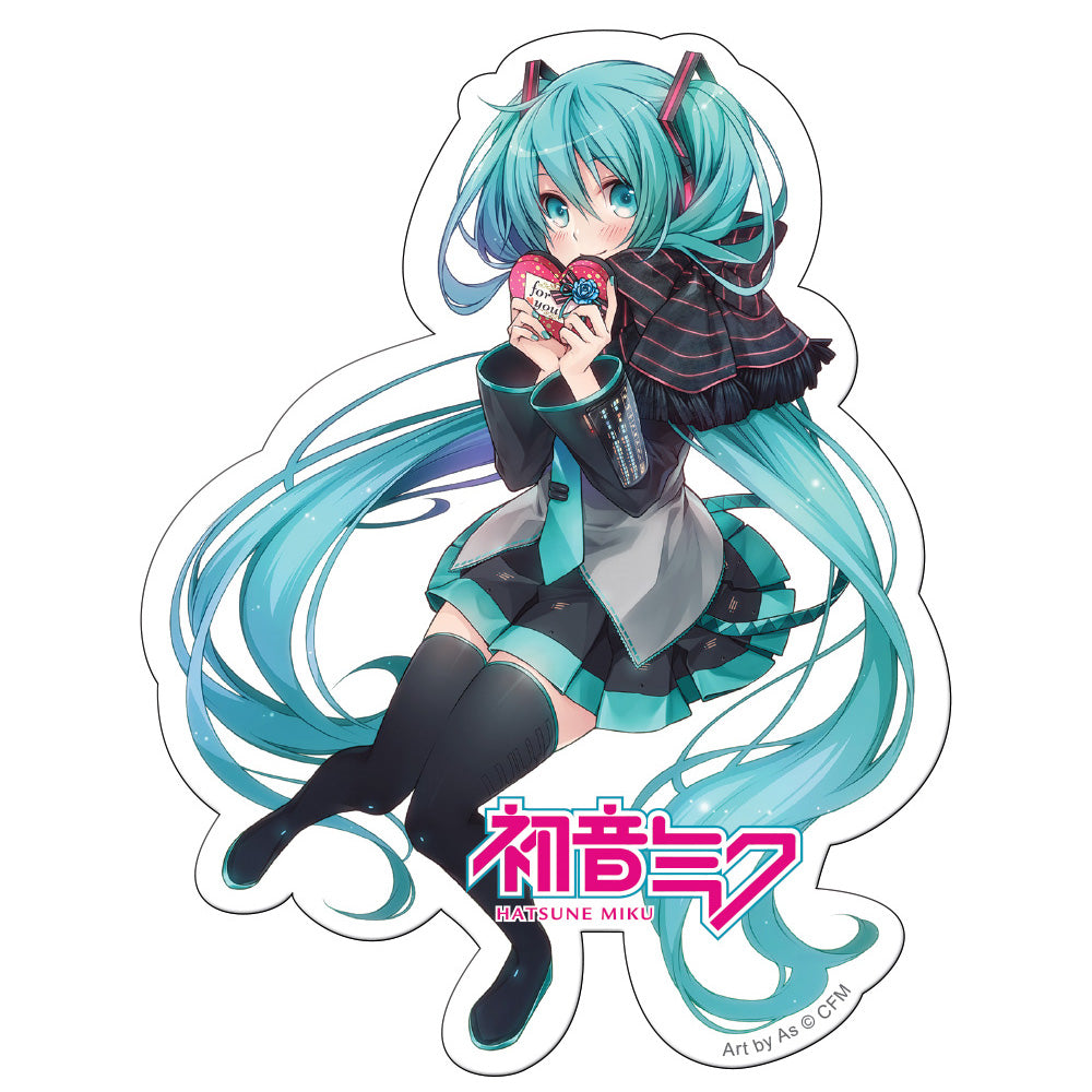  Hatsune Miku Holding Heart Vinyl Sticker Decal、mySite、ghnorth