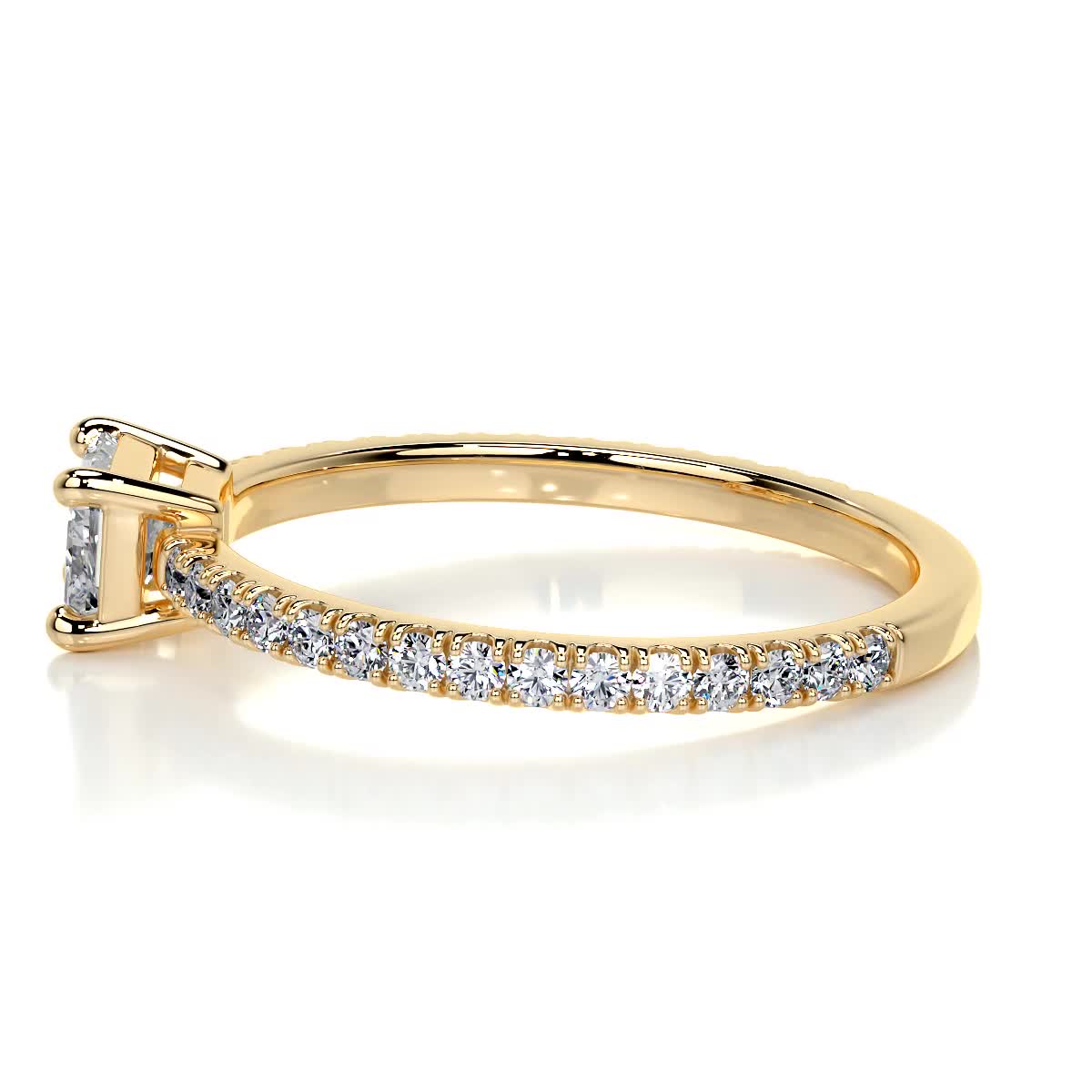 Chloe Radiant Lab Grown Stacking Ring (0.75 Carat) - 18K Yellow Gold、mySite、hinf8tx79