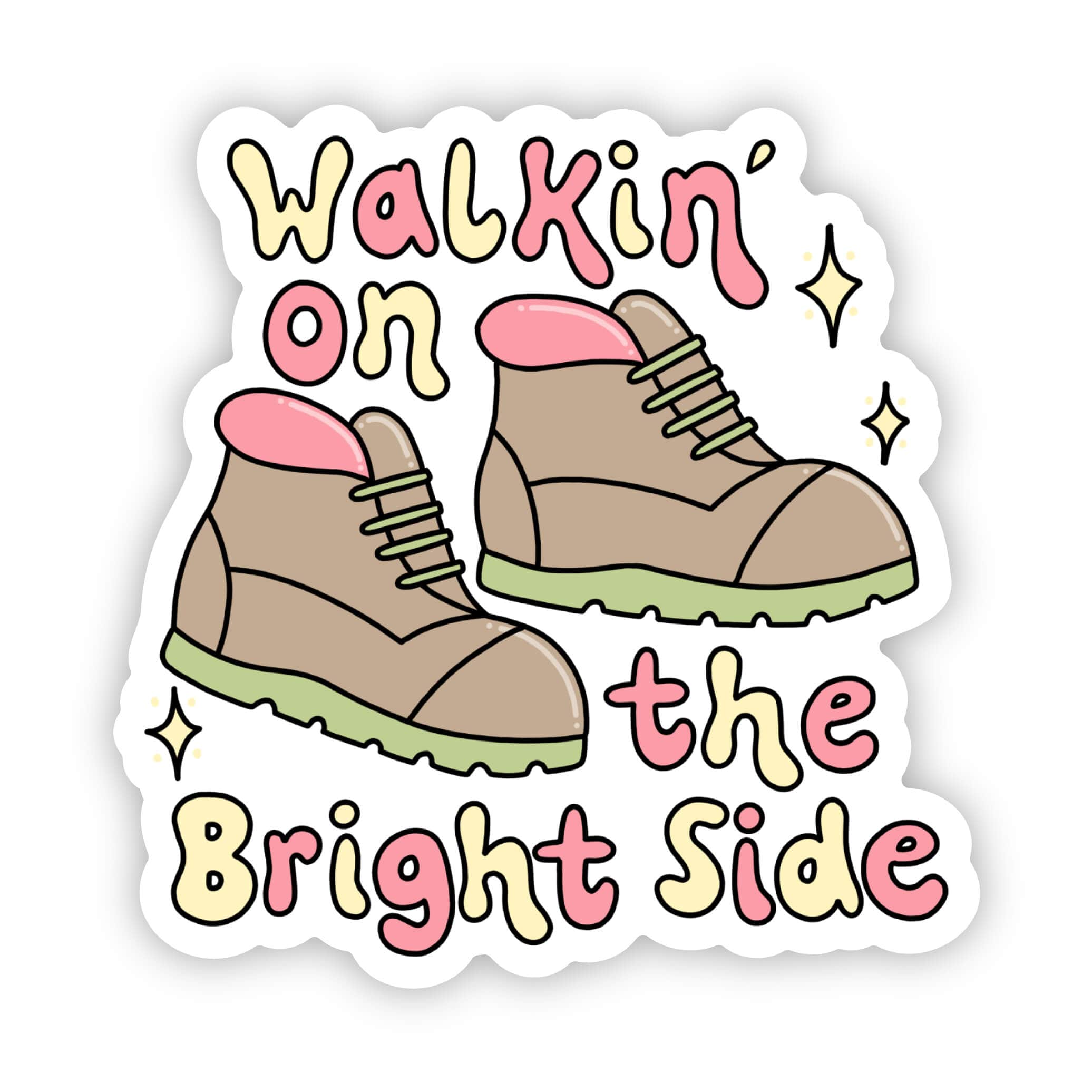  Walkin' on the bright side shoe sticker、mySite、ghnorth