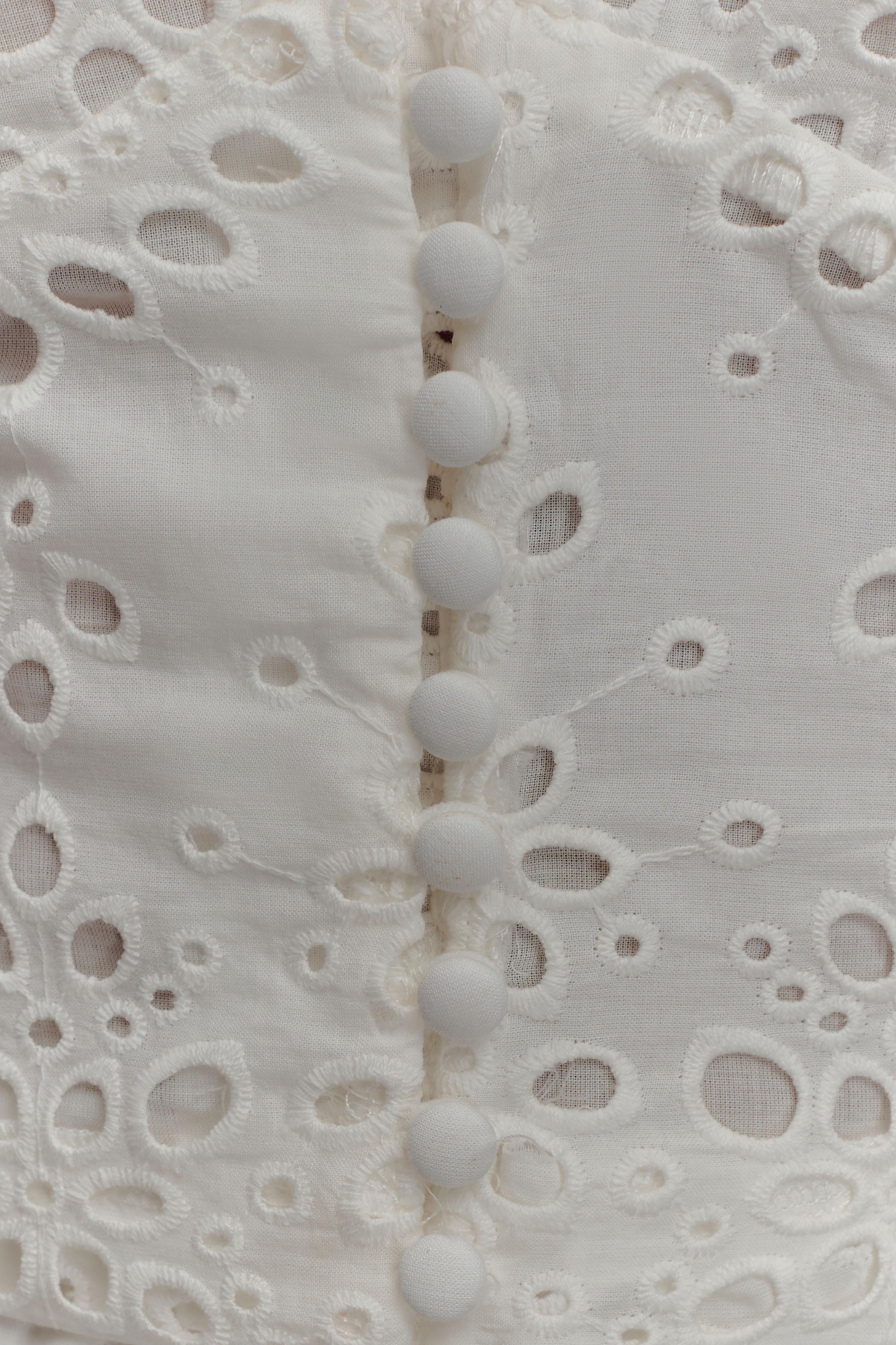 Arla Sleeveless Broderie Top - White、mySite、solidvoid