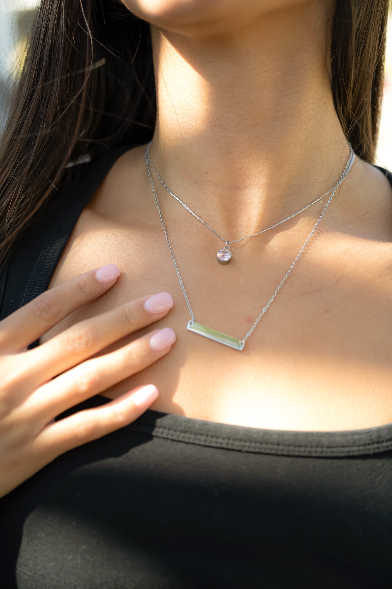 Stainless Steel Round Birthstone Charm 8mm / PDL0266、mySite、dreamappss