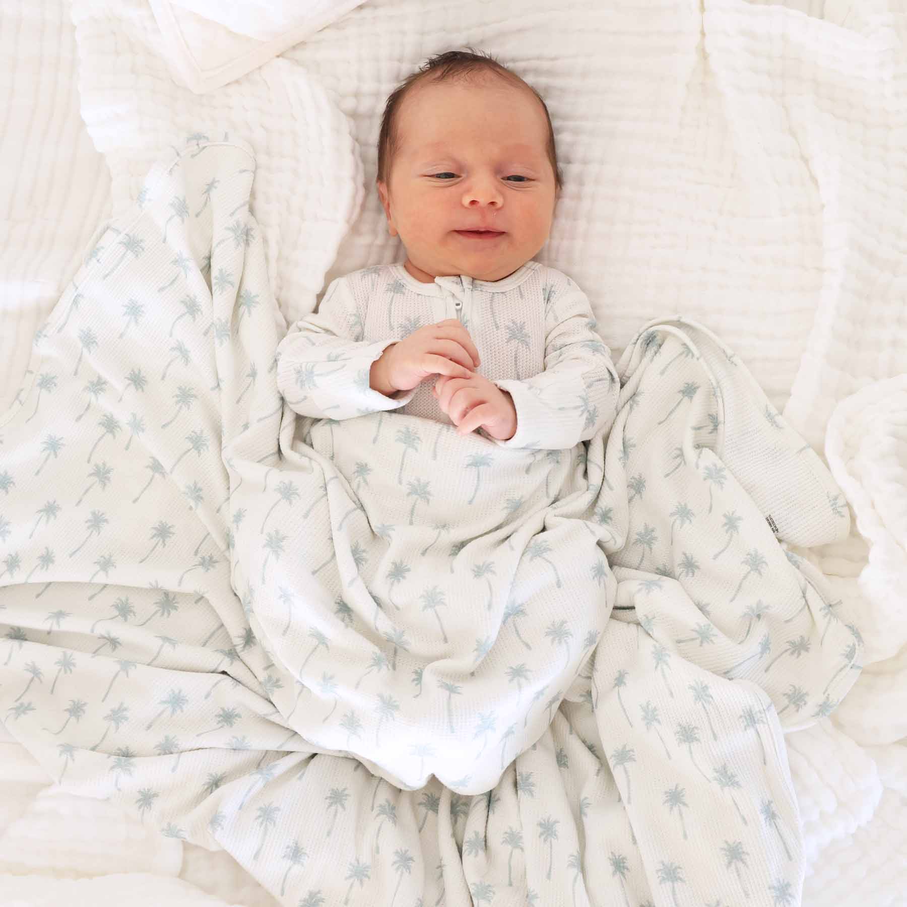  Preppy Palms Bamboo Waffle Oversized Swaddle Blanket、mySite、layawaytickets