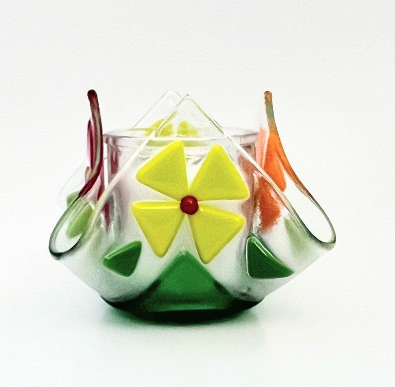 Floral Yahrzeit Candle Holder - Colorful Floral、mySite、topwebapps