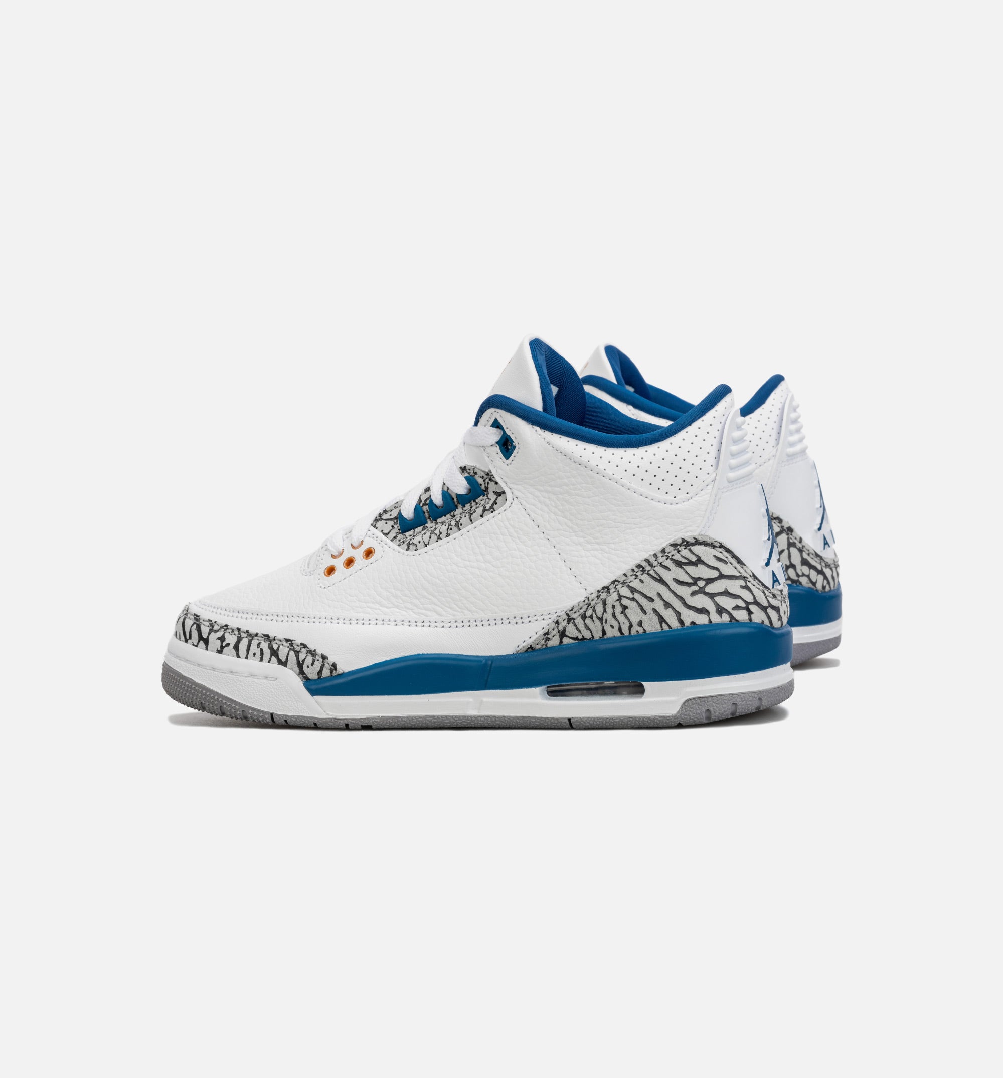 Air Jordan 3 Retro Wizards True Blue Grade School Lifestyle Shoe - White/Blue、mySite、dreamappss