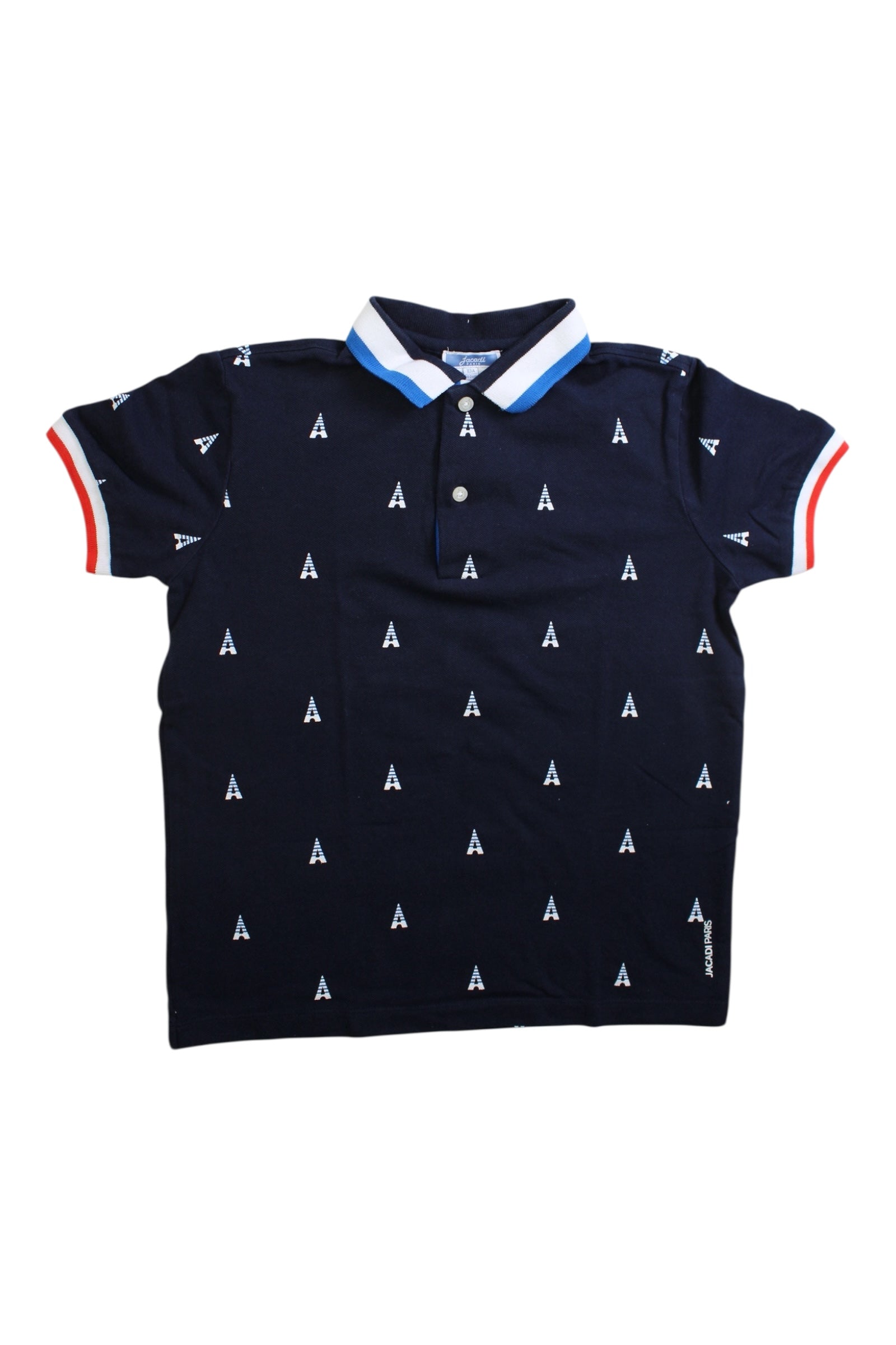 Jacadi Navy Short Sleeve Polo - Size 10Y、mySite、g9winljtr