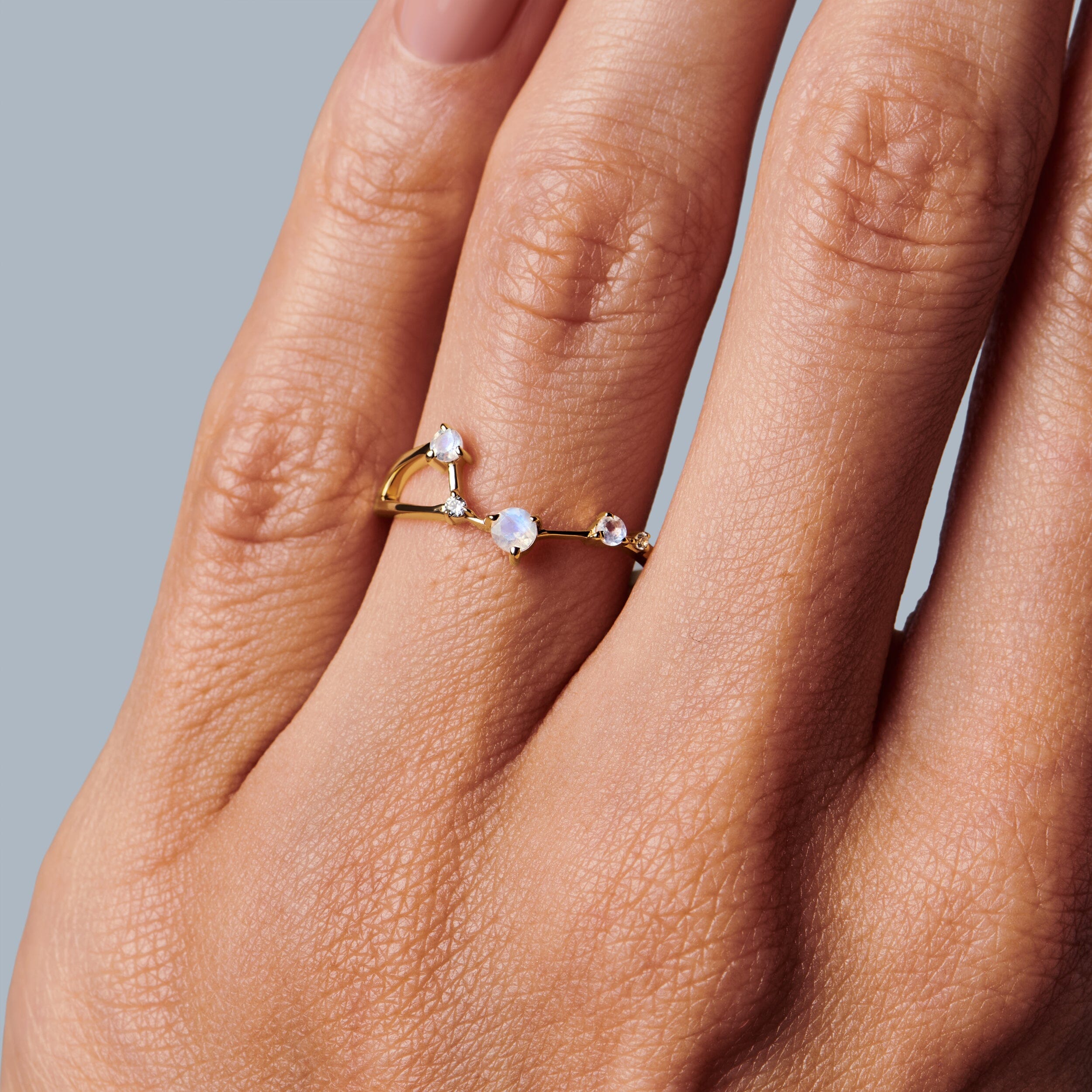 Moonstone Ring - Aries Zodiac Constellation、mySite、hinf8tx79