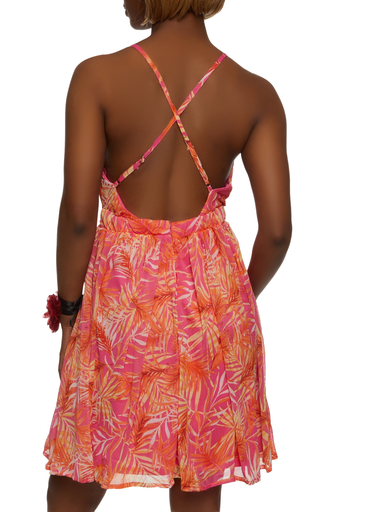 Haute Monde Floral Chiffon Mini Dress、mySite、camillekostekn