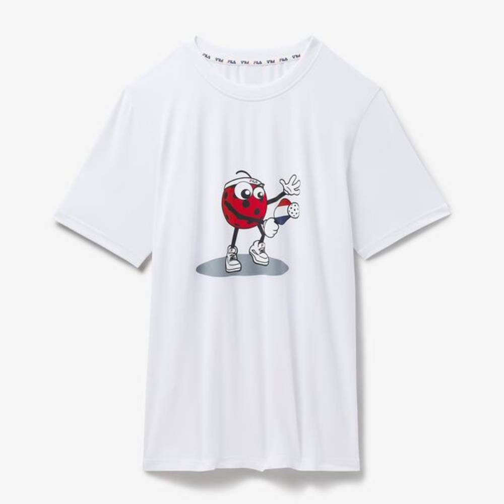 Fila Men's Short Sleeve Graphic Crew Top (White)