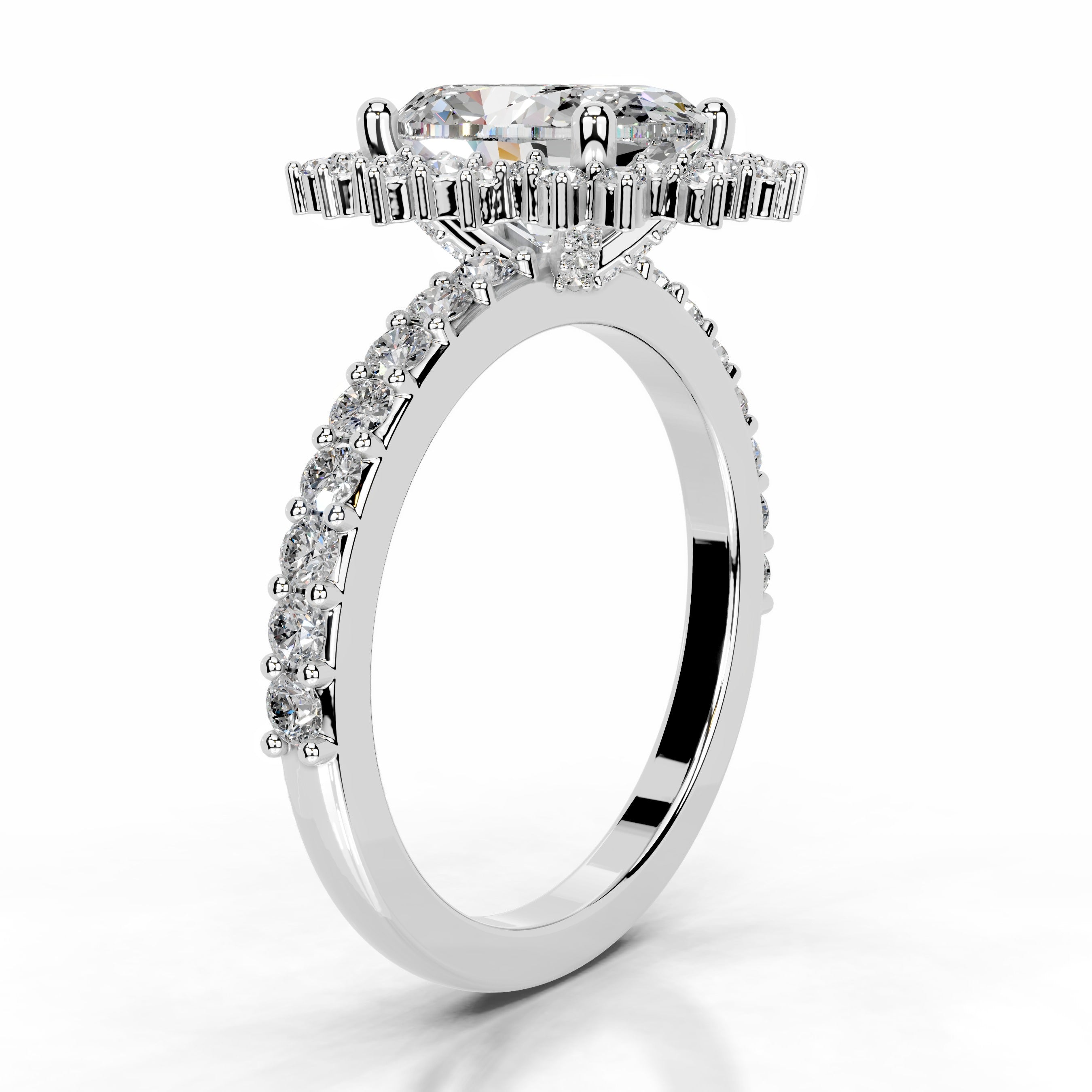 Gertrud Moissanite & Diamond Ring - Platinum、mySite、hinf8tx79