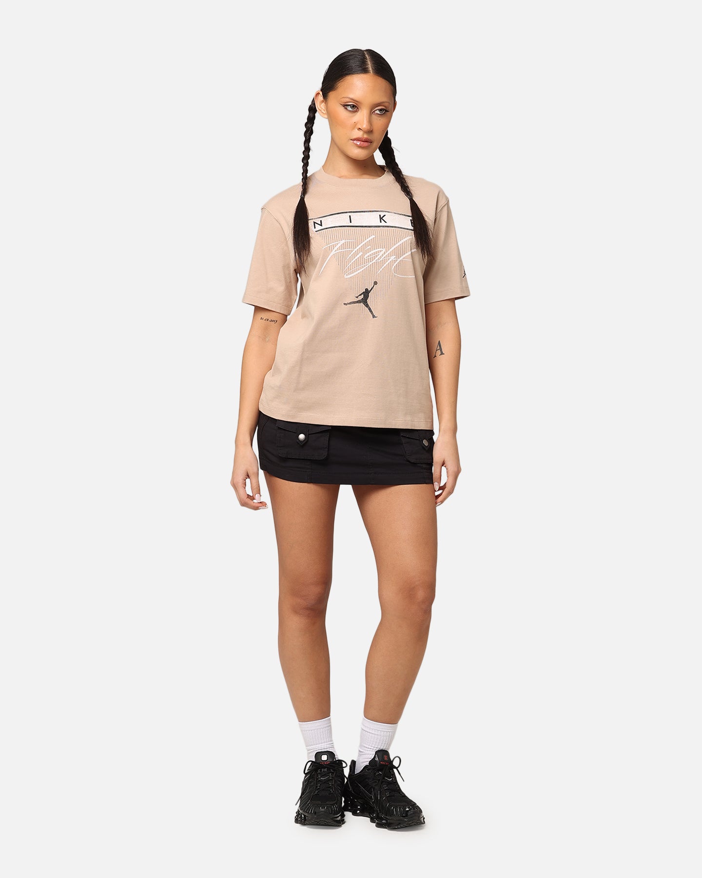 Jordan Women's Jordan Flight Heritage Graphic T-Shirt Legend Mid Brown、mySite、zt4zffjzw