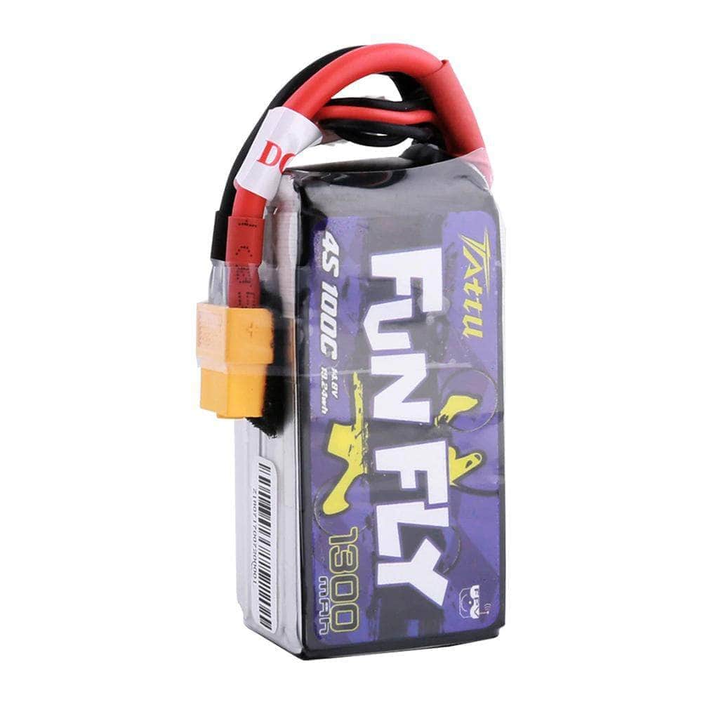  Tattu FunFly 14.8V 4S 1300mAh 100C LiPo Battery - XT60、mySite、merchandisen