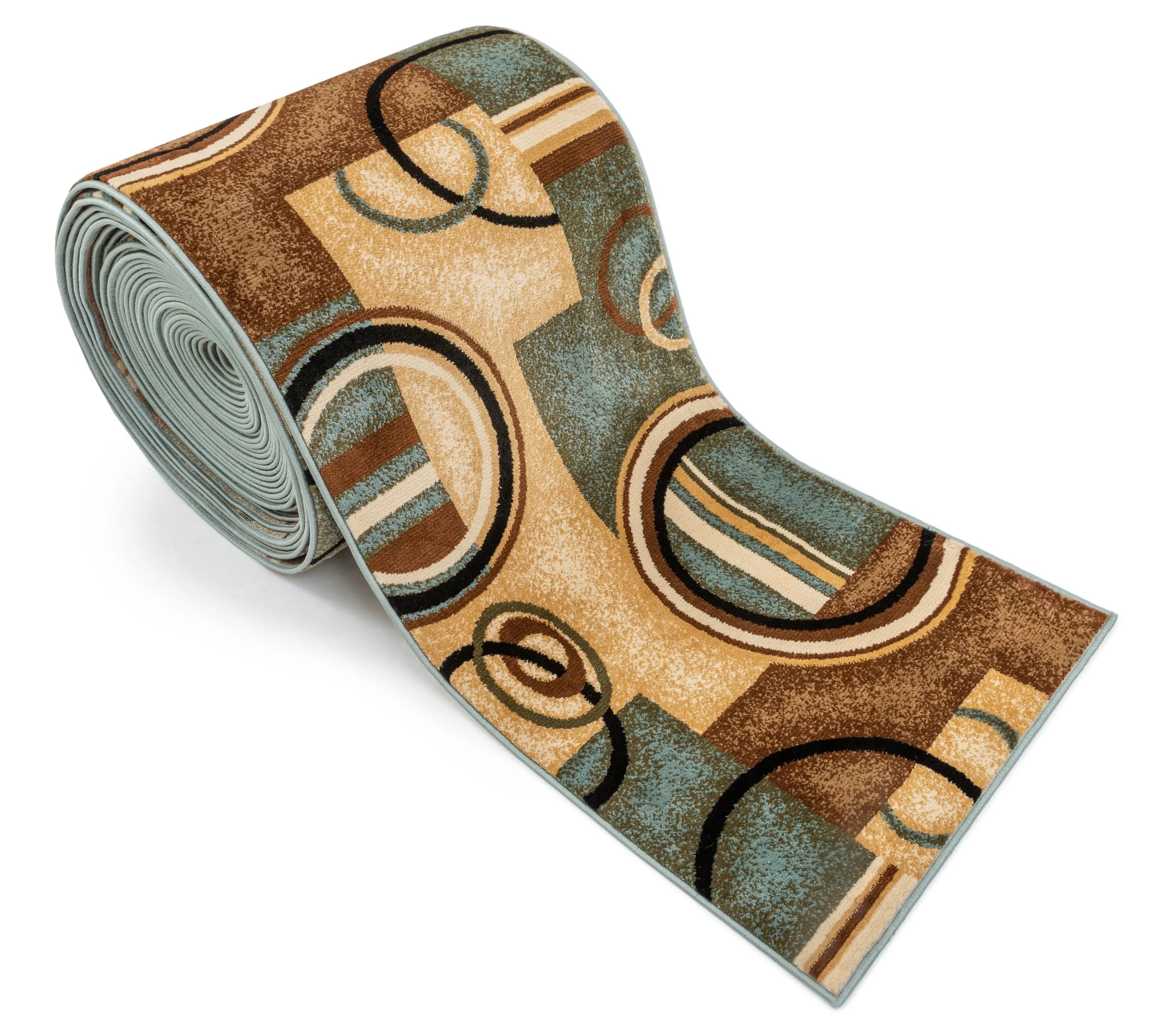 Arcs & Shapes Custom Size Runner Modern Light Blue 27 Inch Wide x Choose Your Length Hallway Runner Rug、mySite、gigharbornorthrealestate