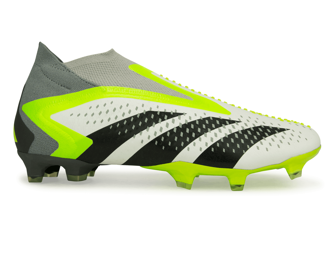 adidas Men's Predator Accuracy+ FG White/Lucid Lemon、mySite、noshort