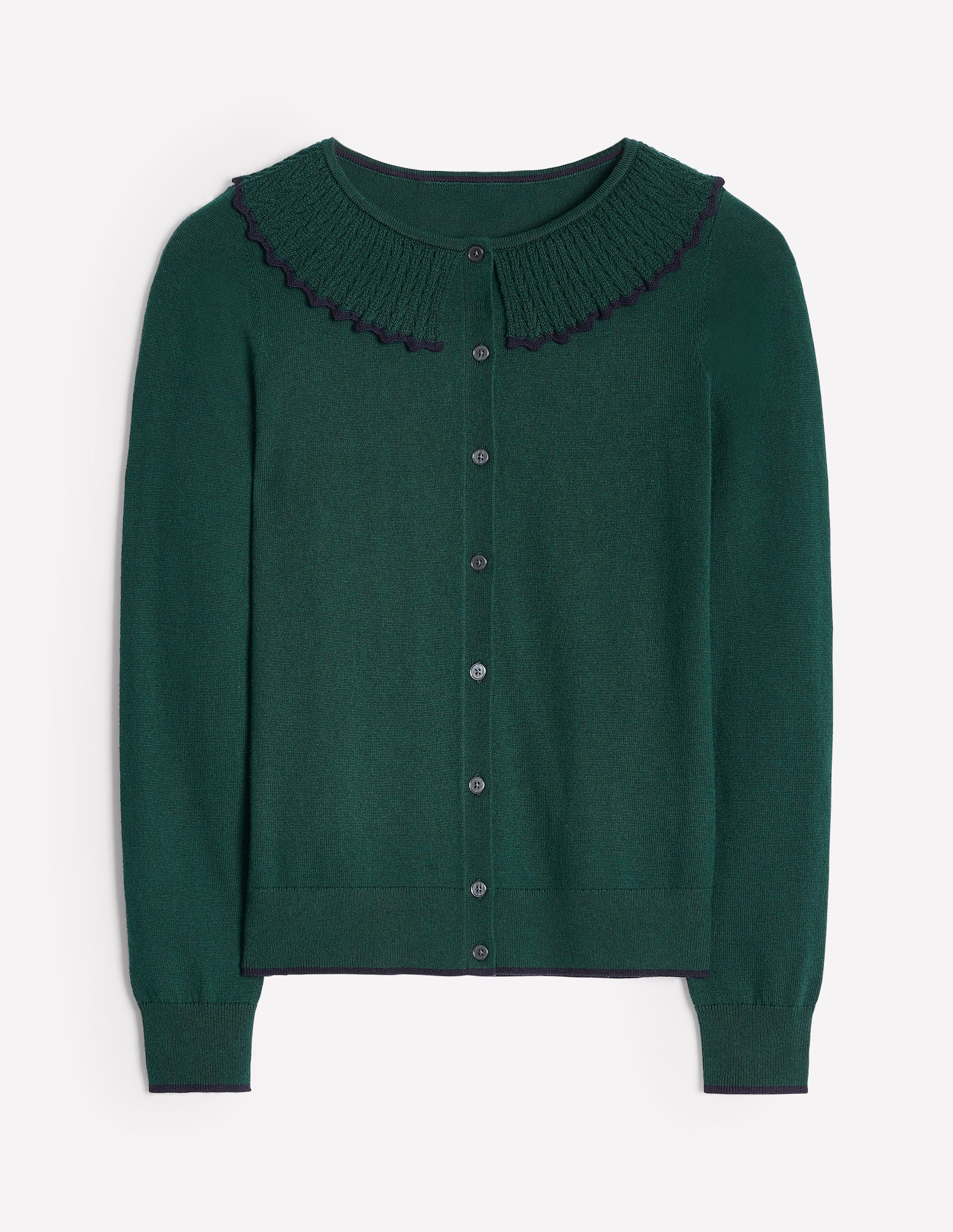  Frill Collared Cardigan-Glade Green、mySite、ashleygrahame