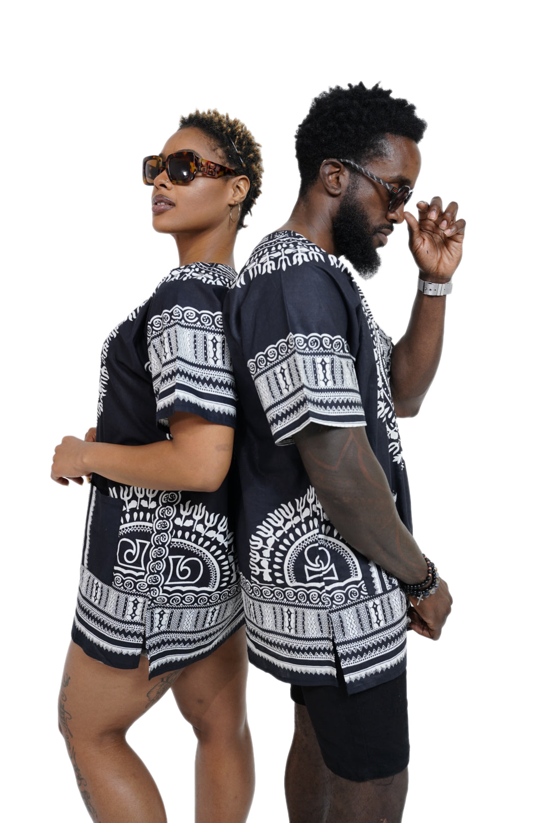 Dupsie's African Print Unisex Dashiki Shirt Suitable for Festivals, Concerts, Cruises, Outdoor Events DP3578、mySite、solidvoid