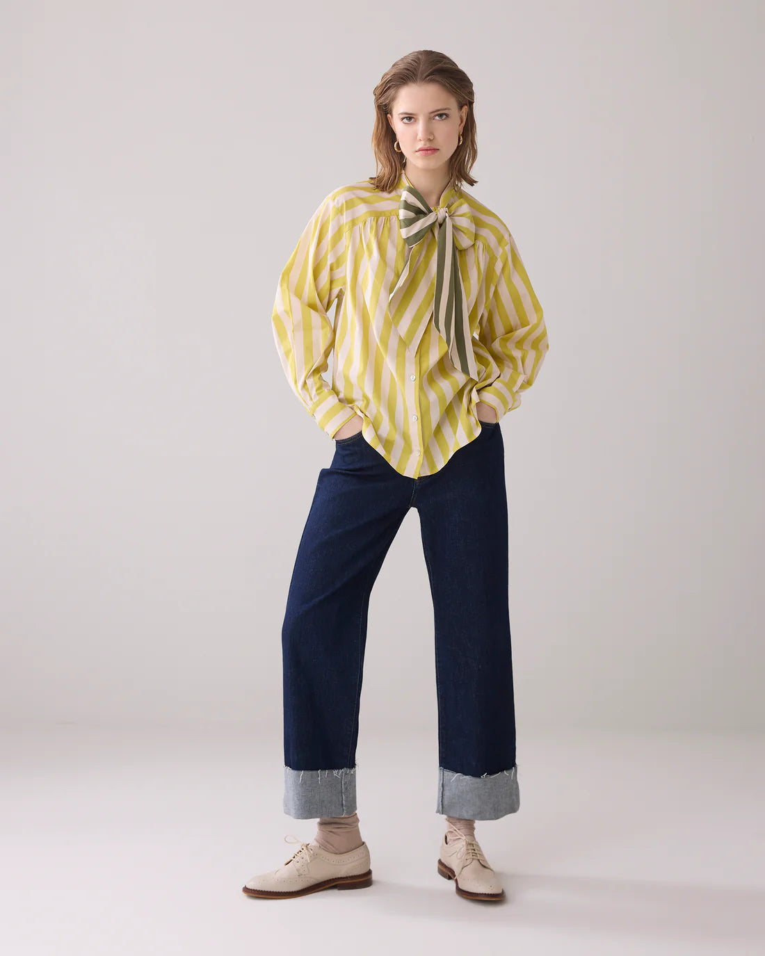 Summum Contrast Bow Tie Blouse - Final Sale、mySite、noshort