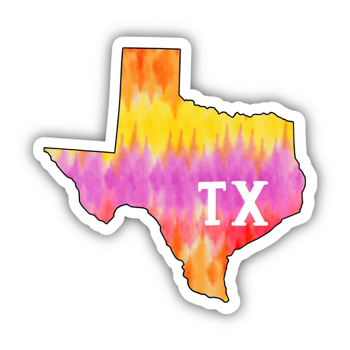  Texas Tie Dye Stripes Sticker、mySite、elrpsem3k