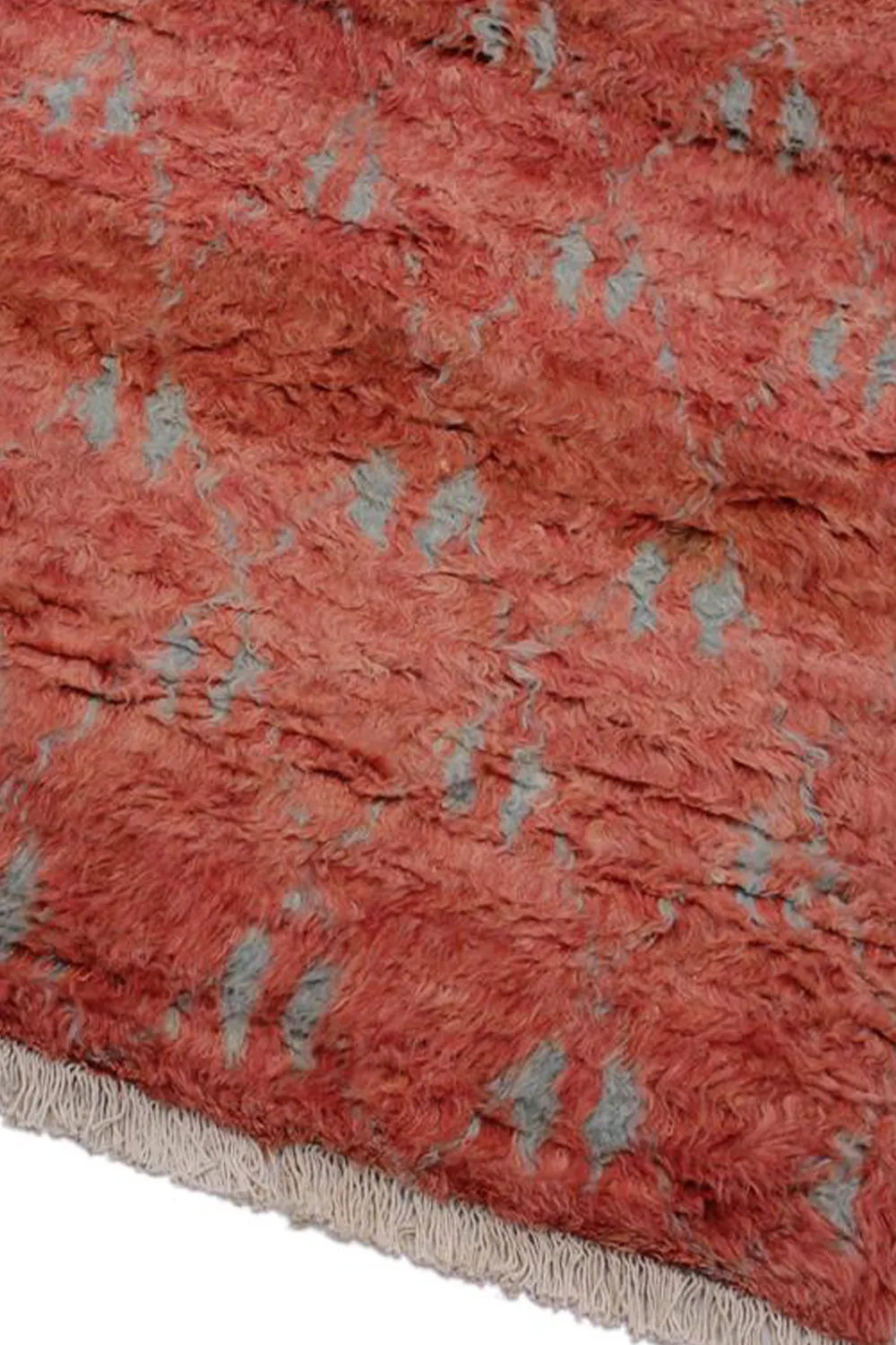Terracotta Diamond Pattern Moroccan Shag Wool Rug、mySite、gigharbornorthrealestate