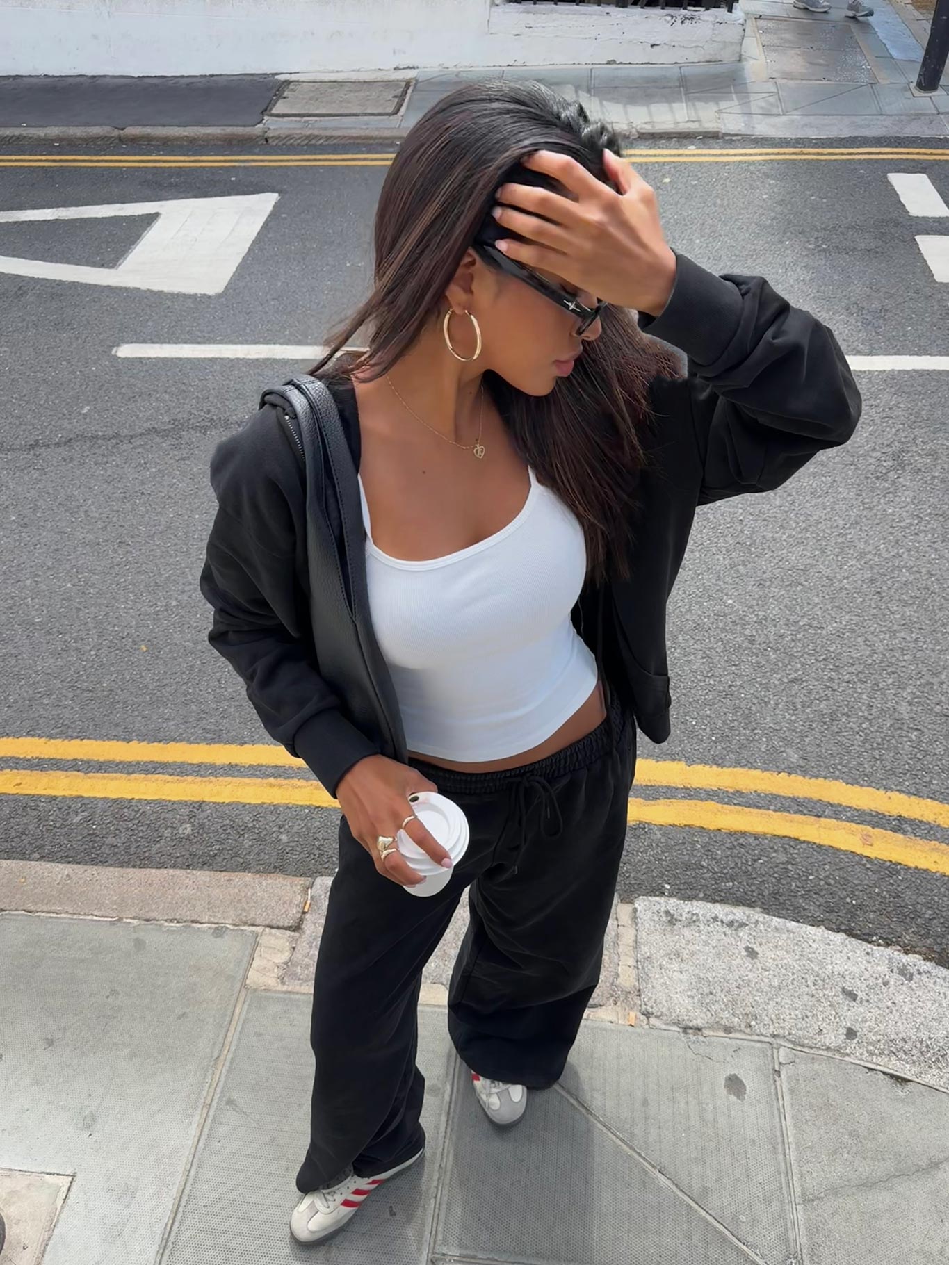 All Day Oversized Hoodie Washed Black、mySite、solidvoid