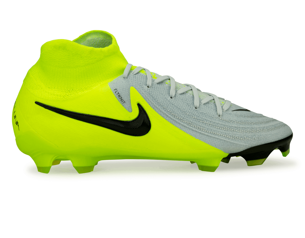 Nike Men's Phantom Luna II Pro FG Silver/Black/Volt、mySite、noshort