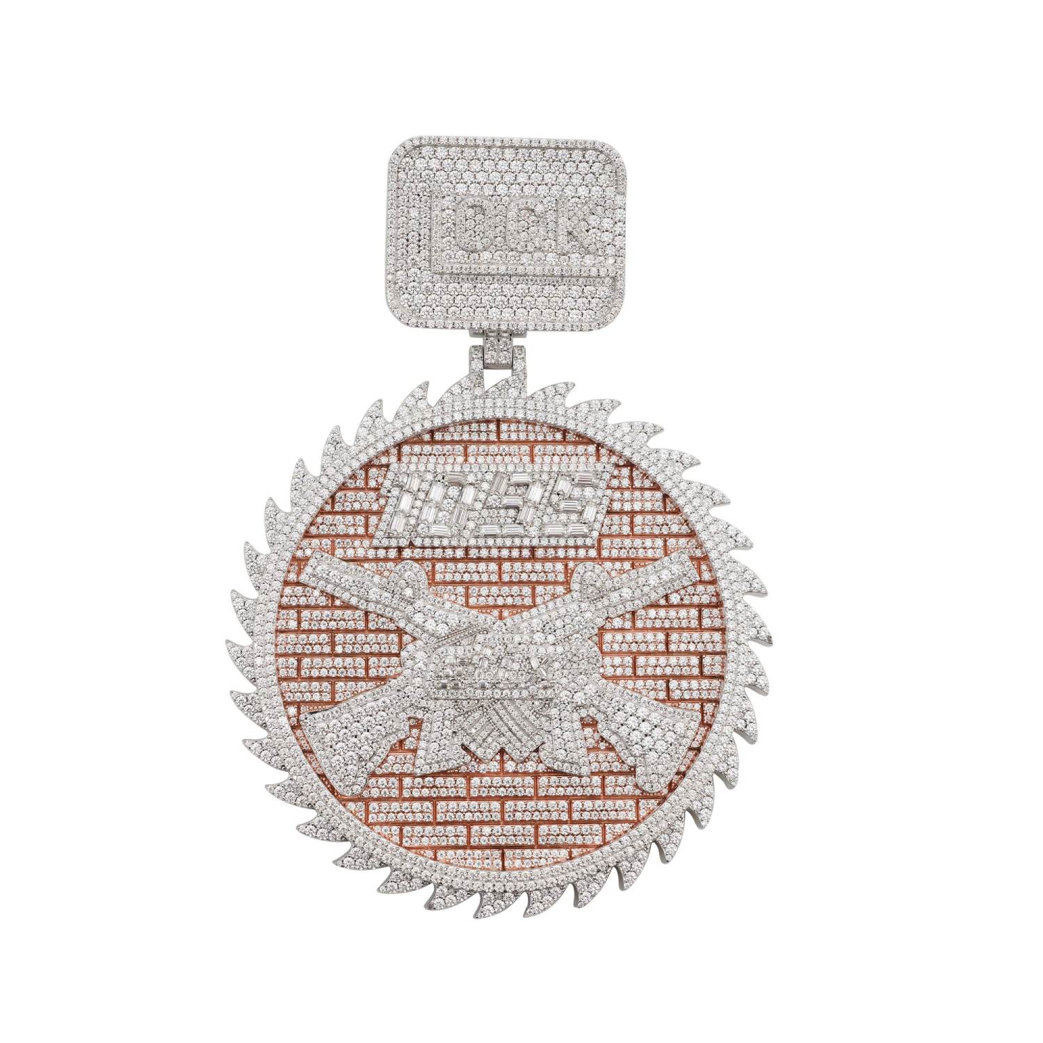 AK Custom Moissanite Circle Pendant 14K Gold、mySite、hinf8tx79