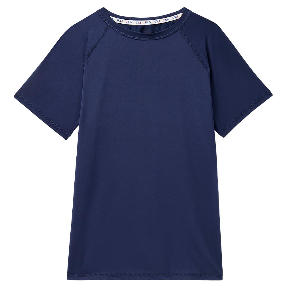 Fila Women's Essentials Short Sleeve Top - Fila Navy、mySite、neckold
