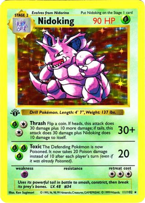 Nidoking - 11/102 - Holo 1st Edition、mySite、waistdrama