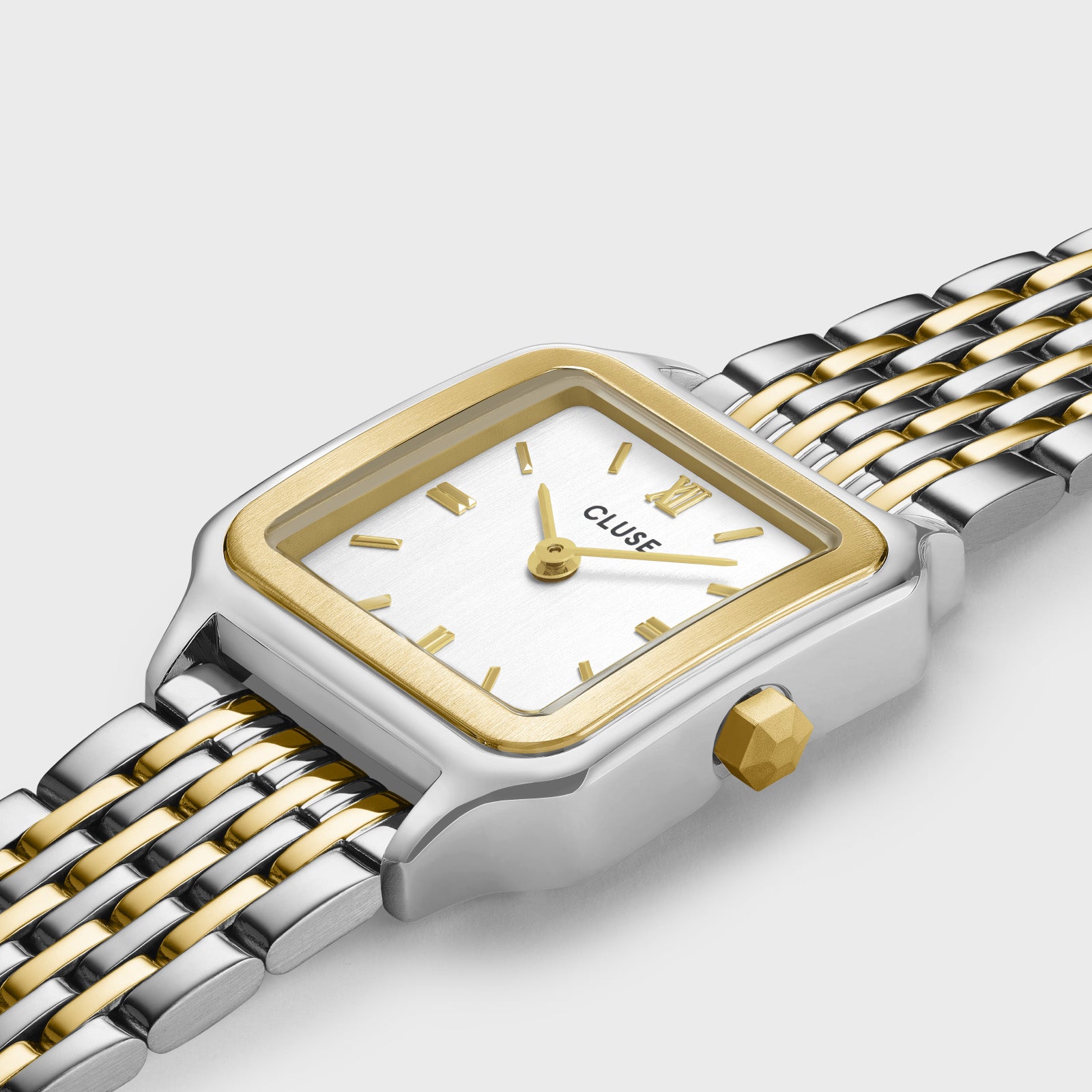 Gracieuse Petite Watch Double Steel, White, Two-tone、mySite、botmansion
