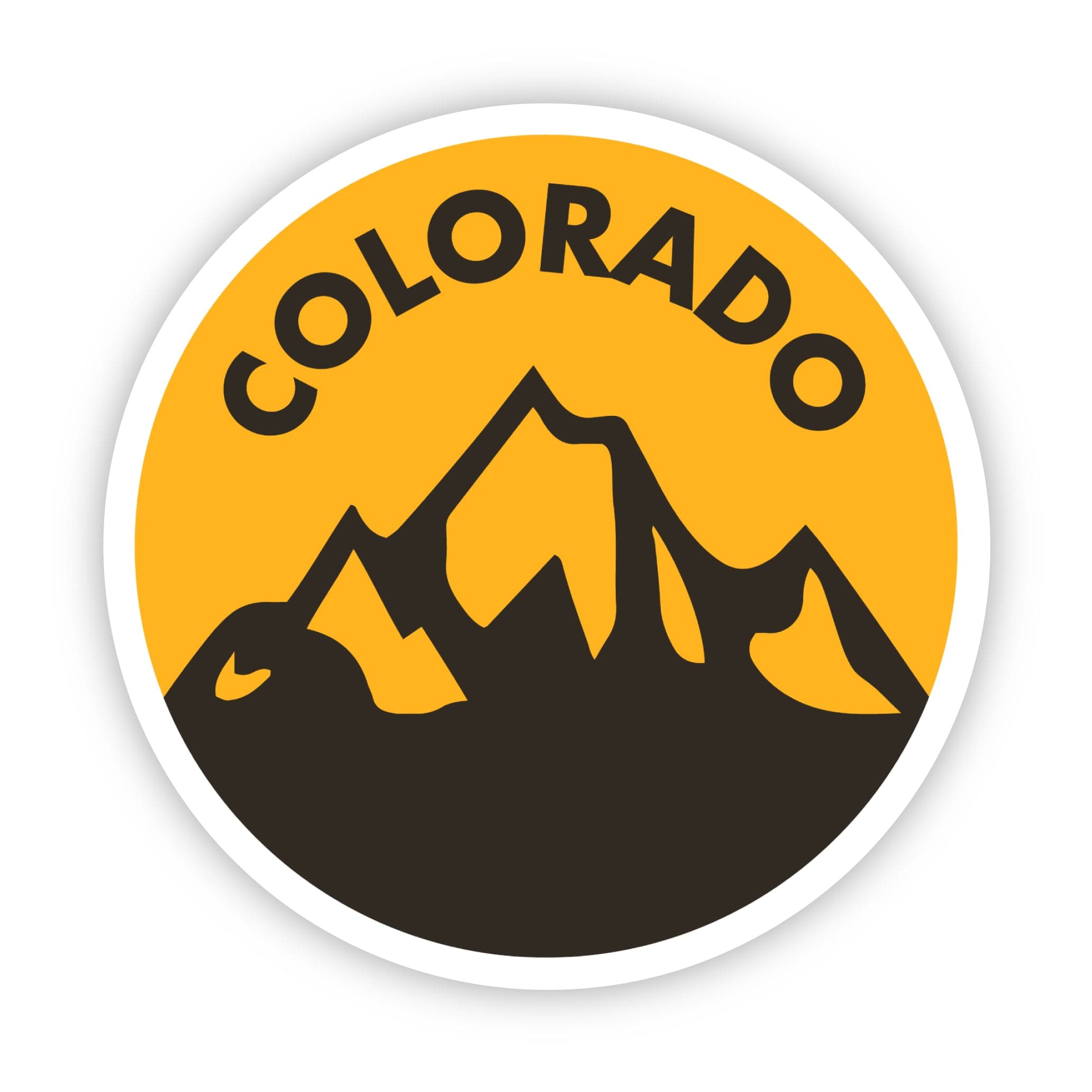  Colorado Mountains Yellow Badge Sticker、mySite、ghnorth