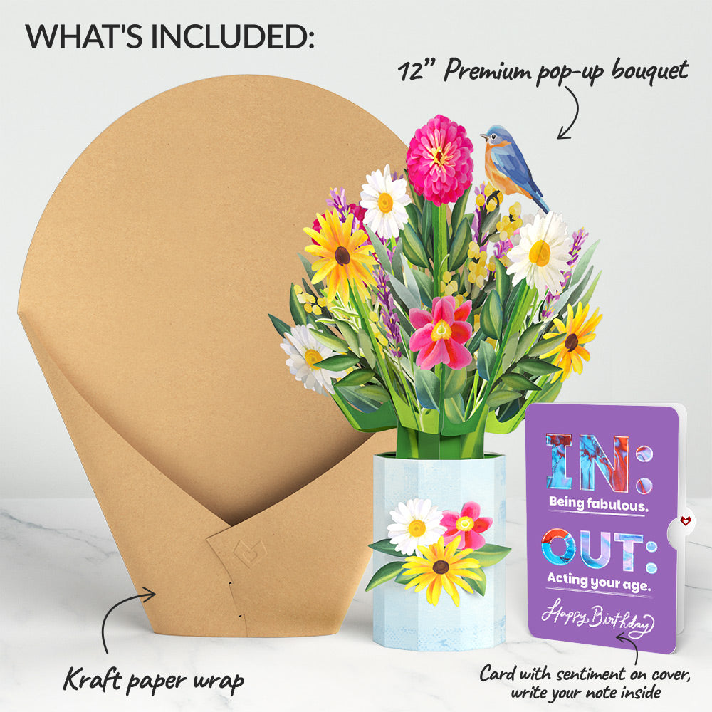 Black-Eyed Susan Birthday Bouquet and IN & OUT Sentiment Set、mySite、solidvoid