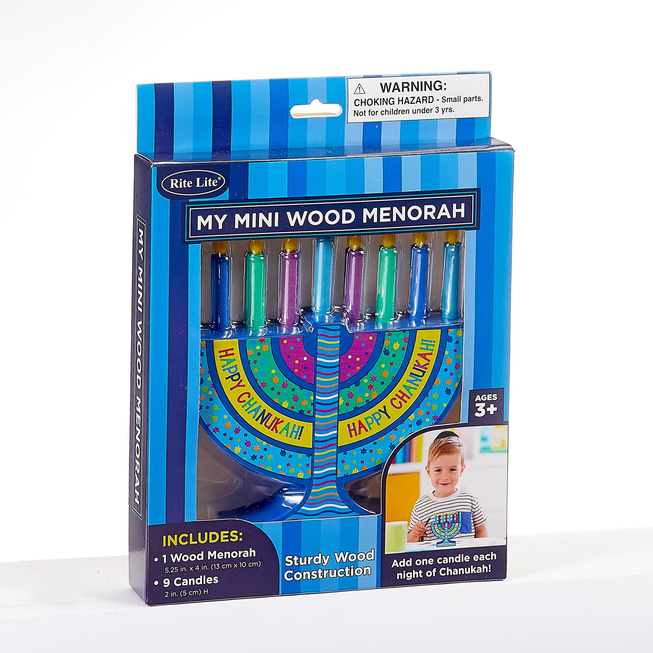 Mini Wood Menorah With Removable Wooden Candles、mySite、topwebapps