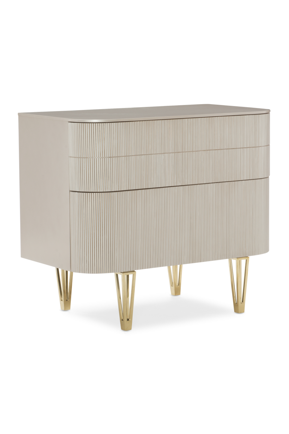 Beige Fluted Nightstand | Caracole True Love、mySite、neckold