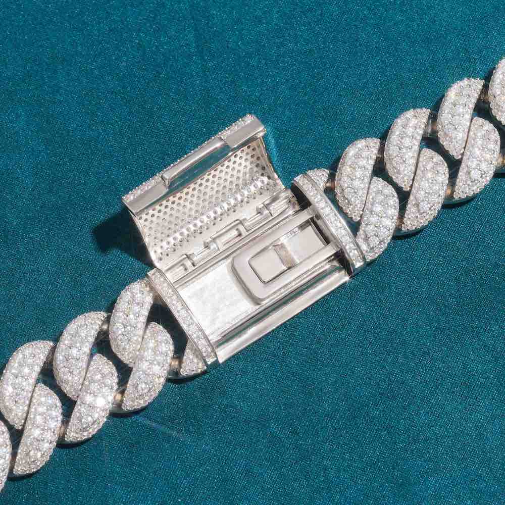 23MM Iced Out Diamond Prong Cuban Link Chain 14K Gold、mySite、hinf8tx79