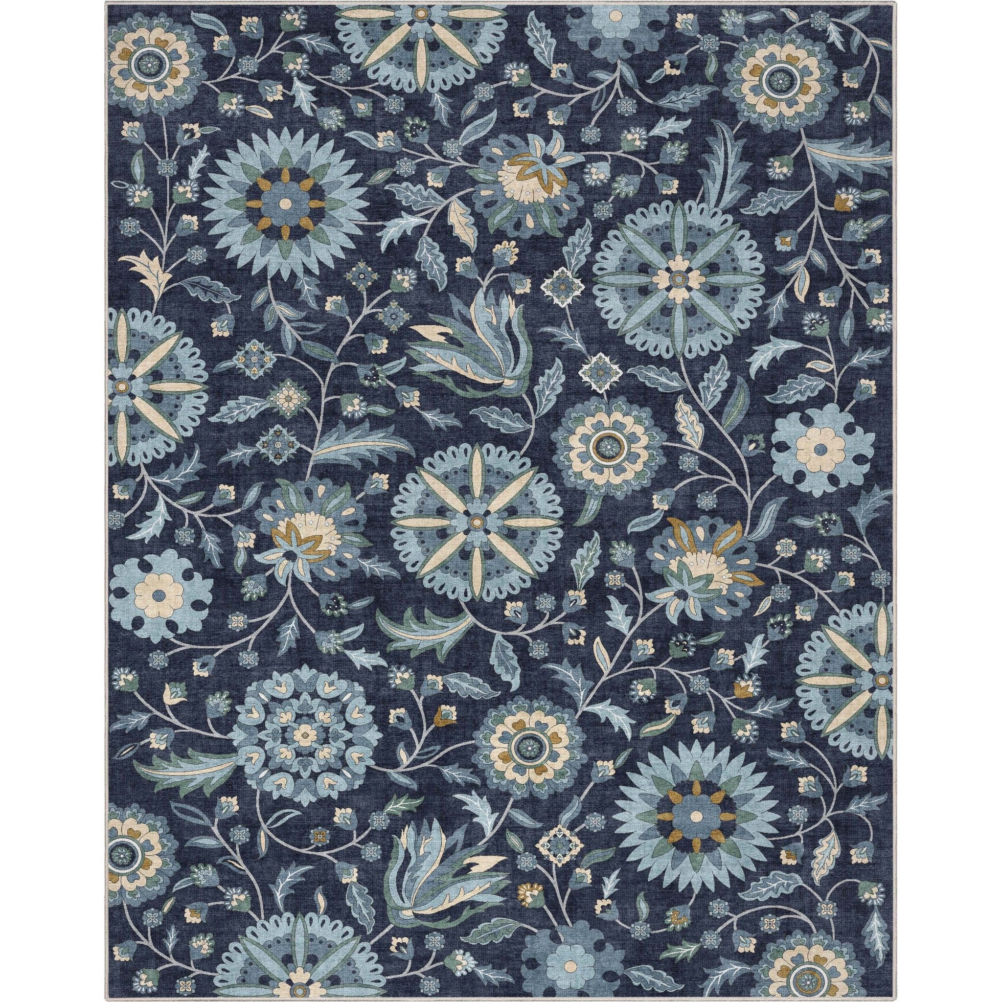 Charlotte Transitional Floral Flat-Weave Rug、mySite、gigharbornorthrealestate