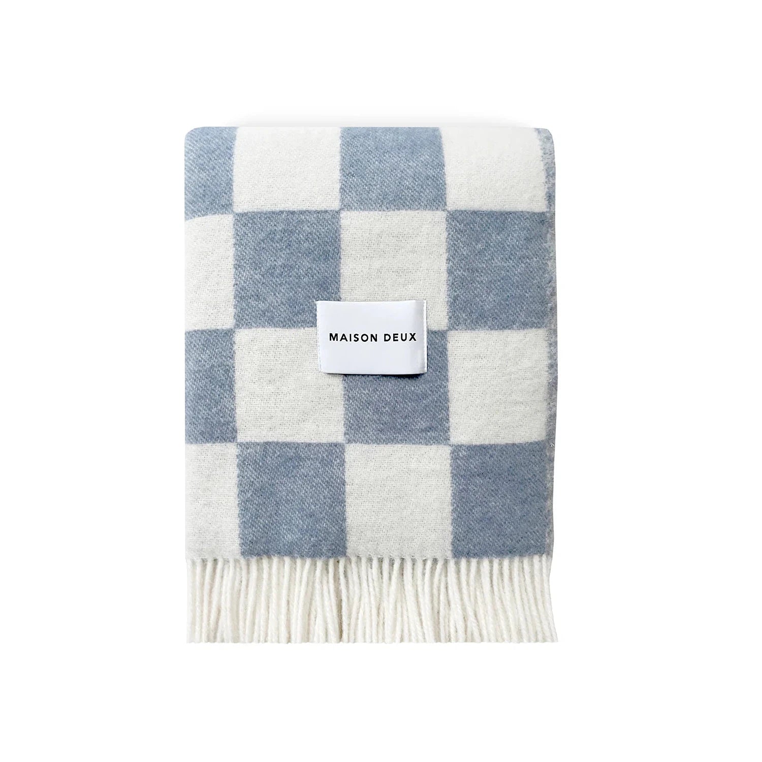 Checkerboard Denim Blue White Blanket、mySite、gigharbornorthrealestate