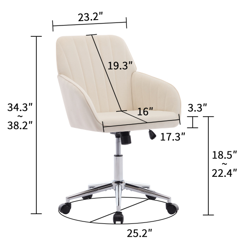 TY Adjustable Office Chair, Home Bedroom, Ergonomic Swivel Chair, Backrest Seat, Comfortable for Long Sitting、、casual