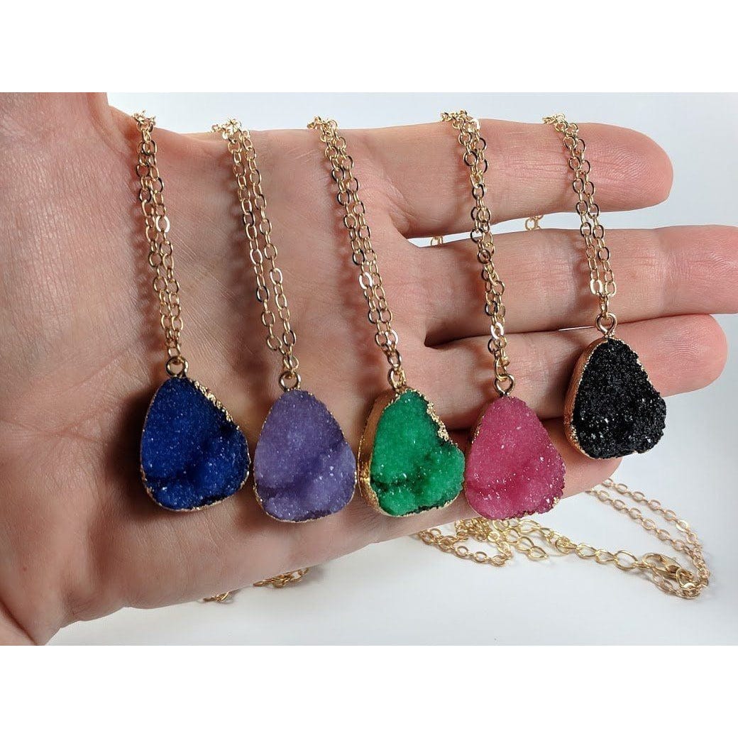 Multi Colored Druzy Fashion Necklaces、mySite、g9winljtr
