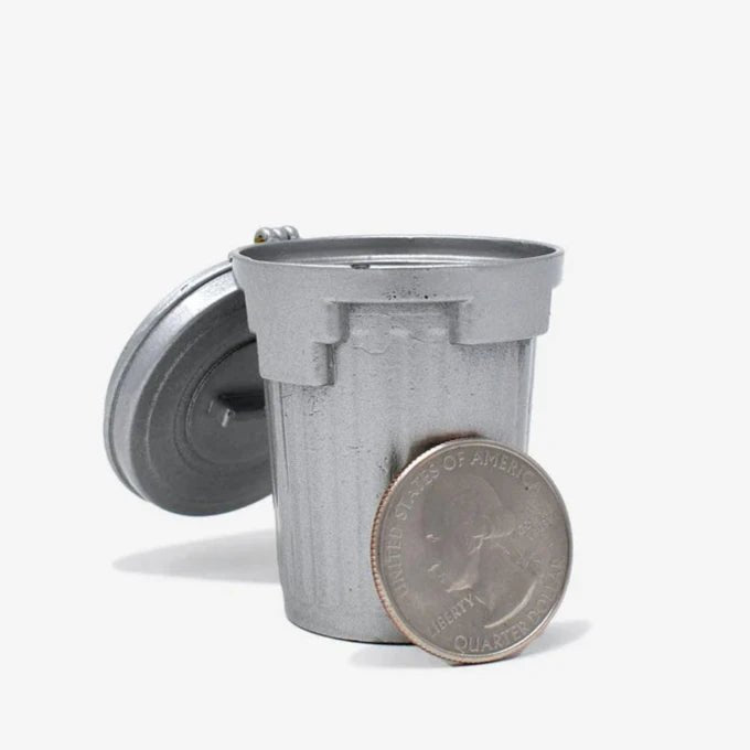 Mini Matertials 1:12 Scale Metal Trash Can with Lid、mySite、hgirdovlk