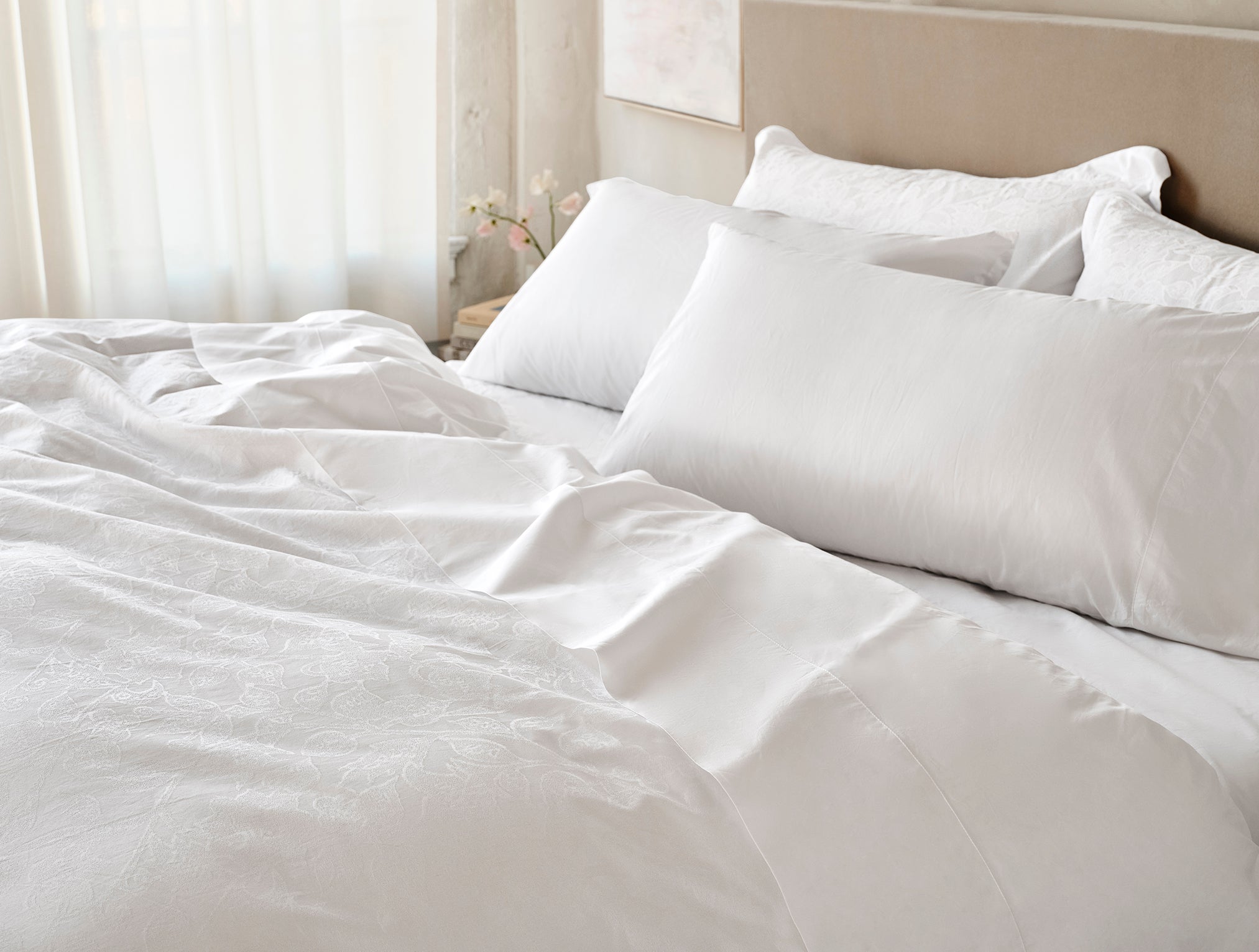  Heritage Organic Percale Jacquard Border Complete Bed Bundle、mySite、sugarbowlscore