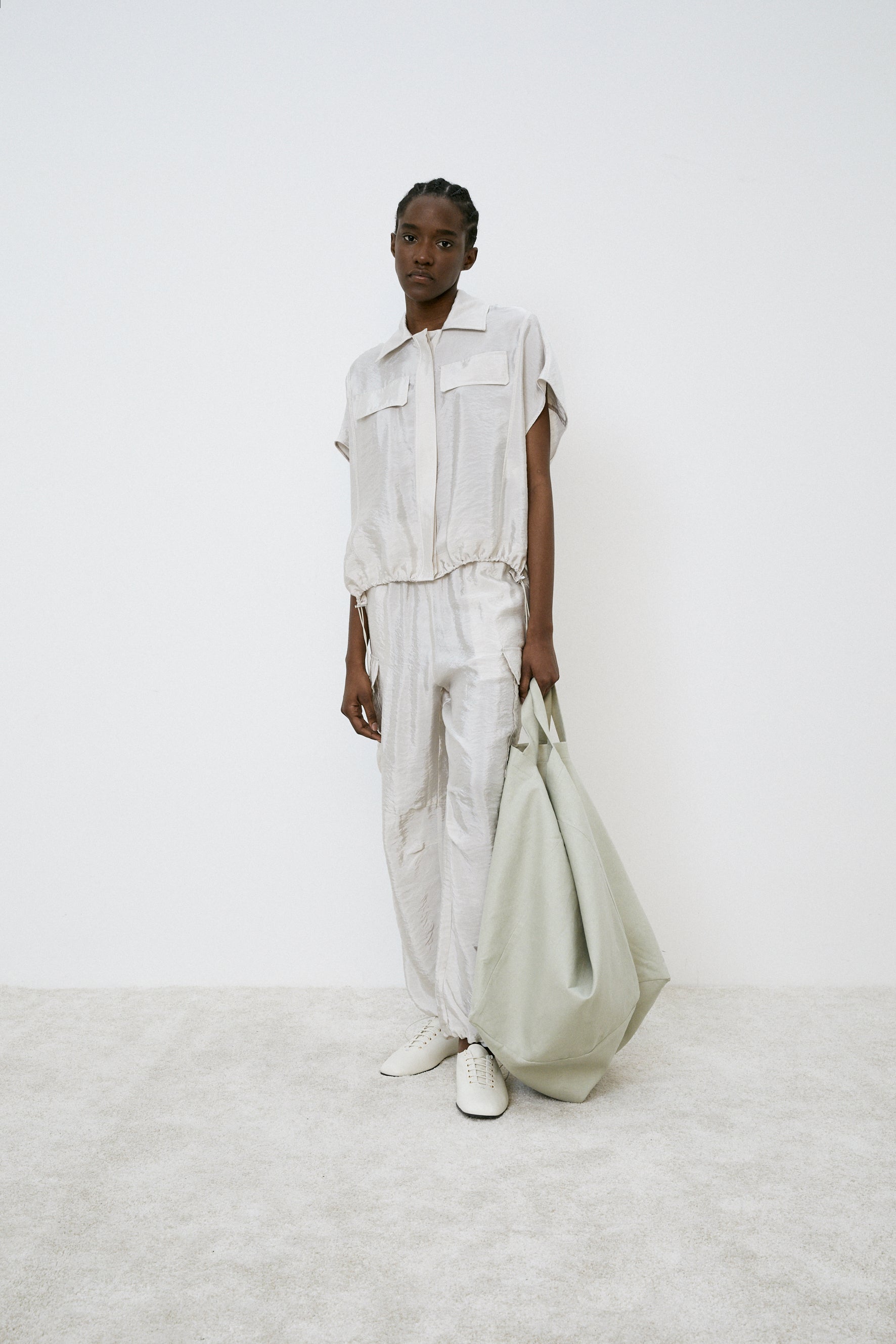 MEIMEIJ Satin Cargo Pants - Final Sale、mySite、noshort