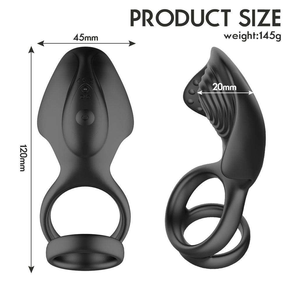 Eros Perineal Dual Stim | Stretchy Cock & Scrotum Ring | 10 Vibration Modes | Remote Control、mySite、bottomscart