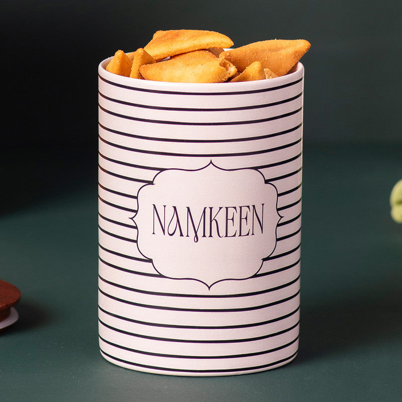 Stainless Steel Striped Jar Canister Set | Black White | Set of 4、mySite、camillekostekn